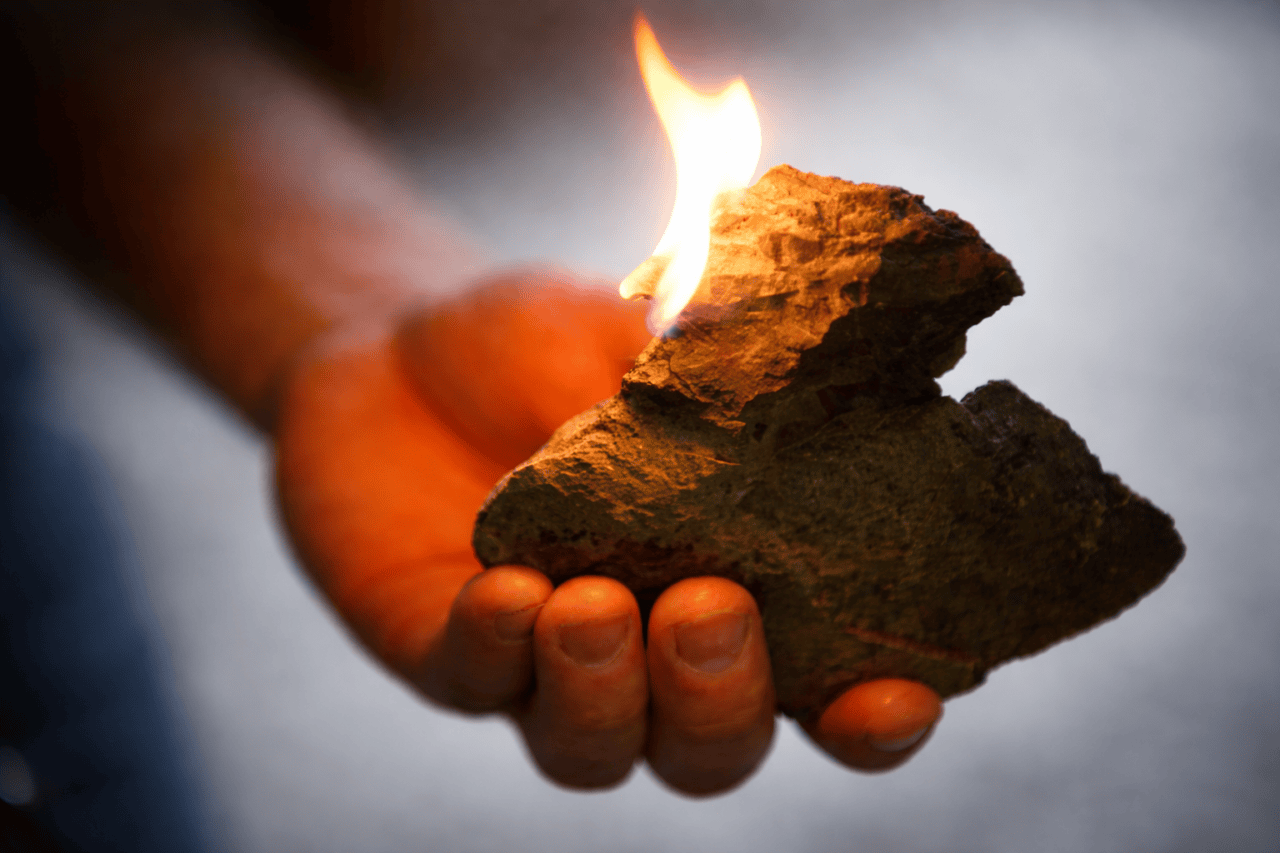 Brennender Ölschiefer